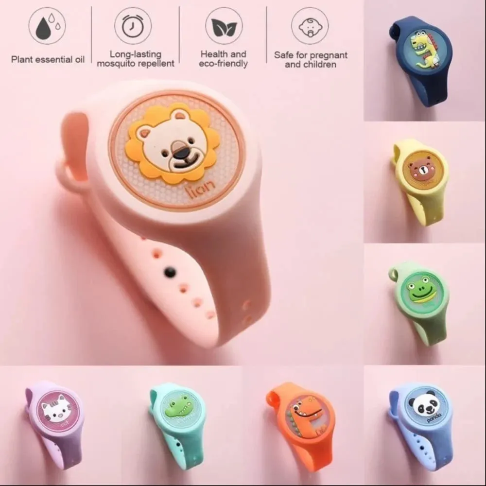 Insect Repellent Watch with LED Light for Baby, Kids Protection Band (Random Design)
