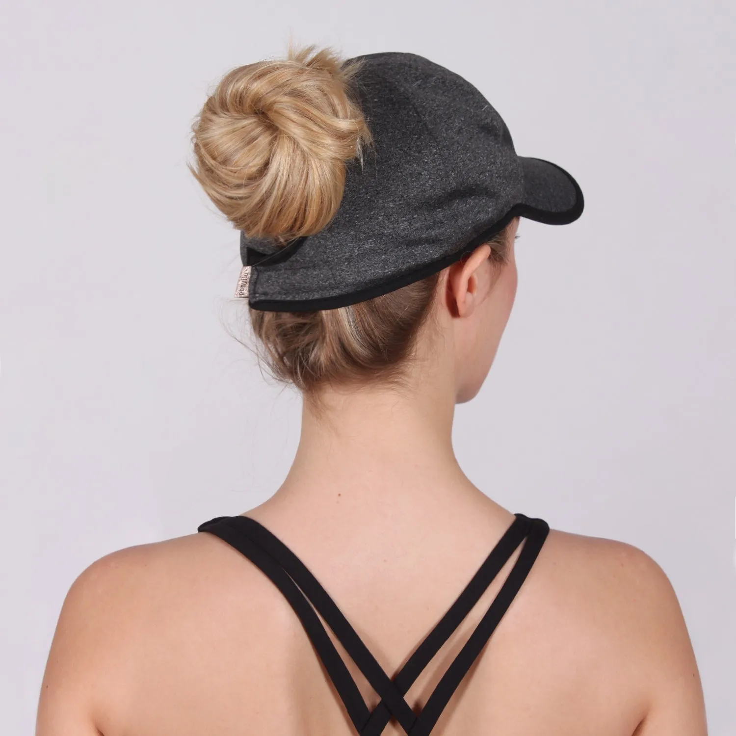Jenny Flexible Active Heathered Ponytail Cap