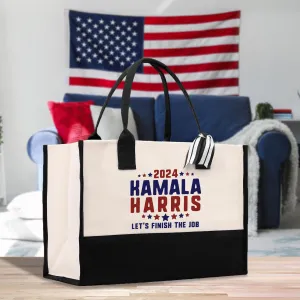 Kamala Harris 2024 Cotton Canvas Tote Bag Kamala Harris Supporter Bag Madam President Tote Gift for Harris Supporter (KHTB1004)