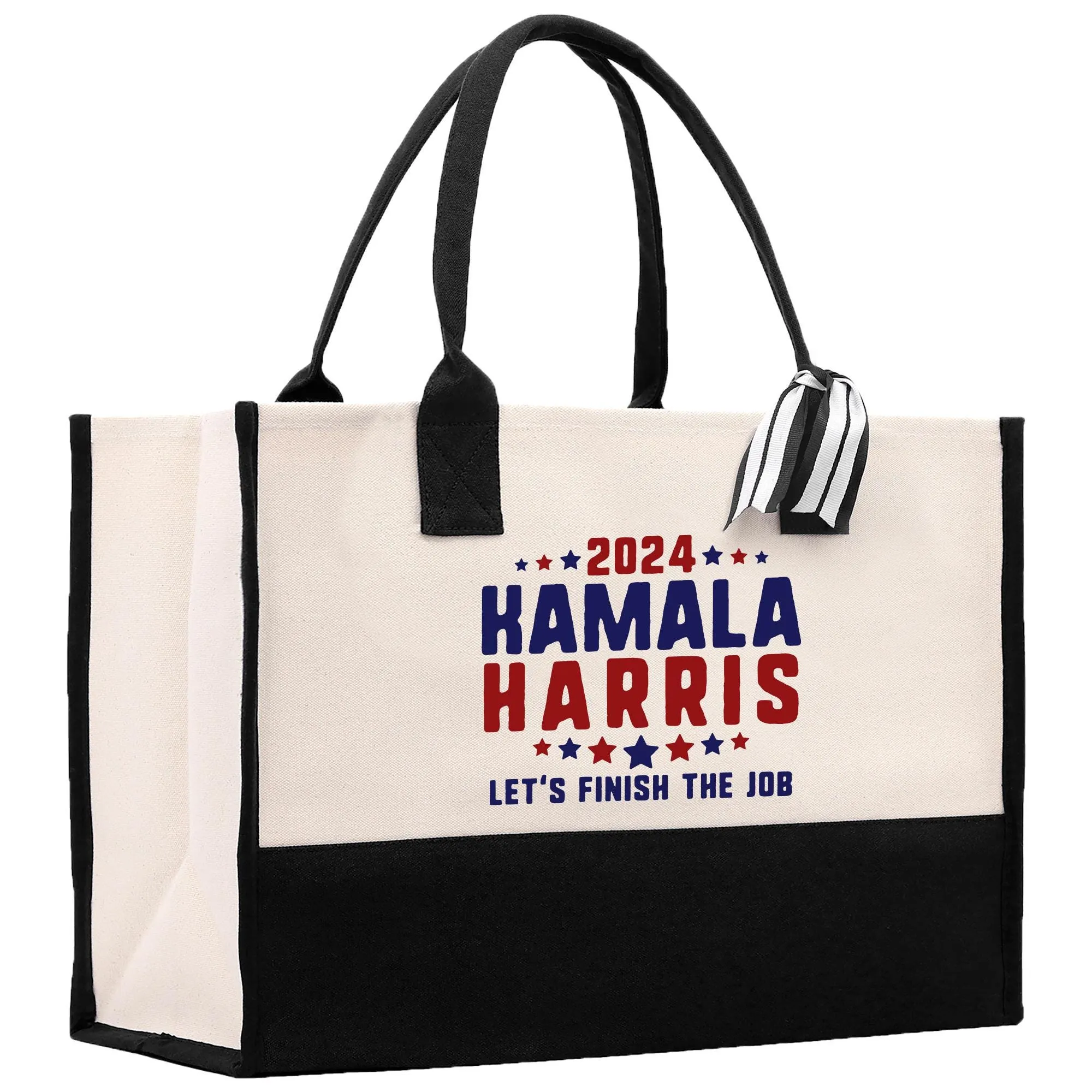Kamala Harris 2024 Cotton Canvas Tote Bag Kamala Harris Supporter Bag Madam President Tote Gift for Harris Supporter (KHTB1004)