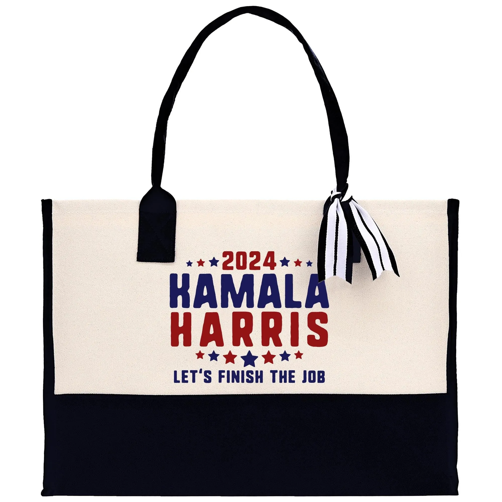 Kamala Harris 2024 Cotton Canvas Tote Bag Kamala Harris Supporter Bag Madam President Tote Gift for Harris Supporter (KHTB1004)