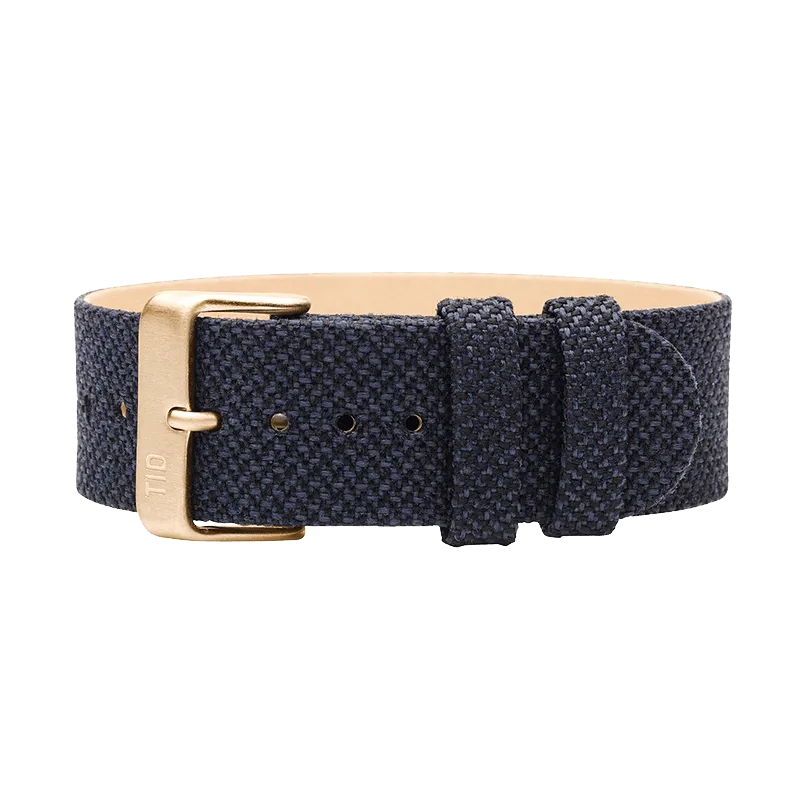 Lake Blue Strap with Black / Steel / Gold Buckle