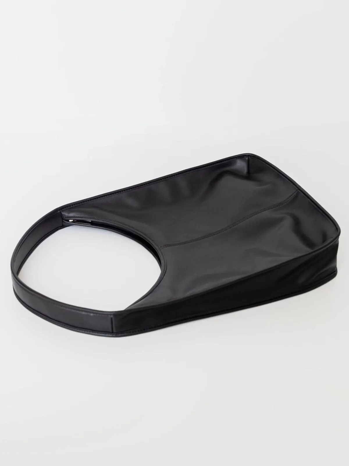 Large Capacity Egg-Shaped Silhouette Black Tote Bag
