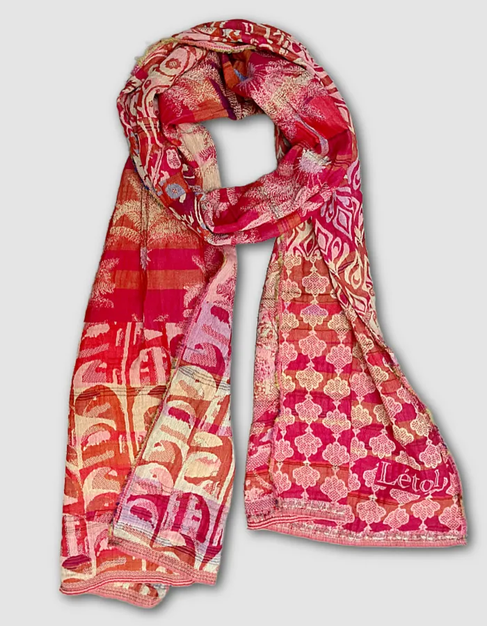 Letol Jacquard Amira Scarf in Bubblegum