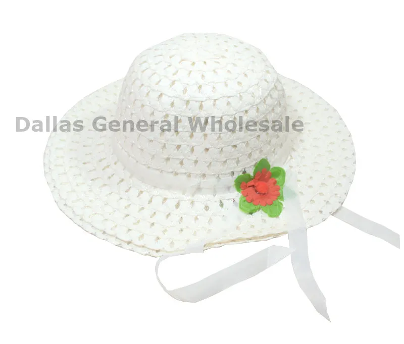 Little Girls Cute Straw Hats Wholesale