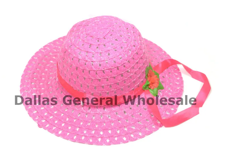 Little Girls Cute Straw Hats Wholesale