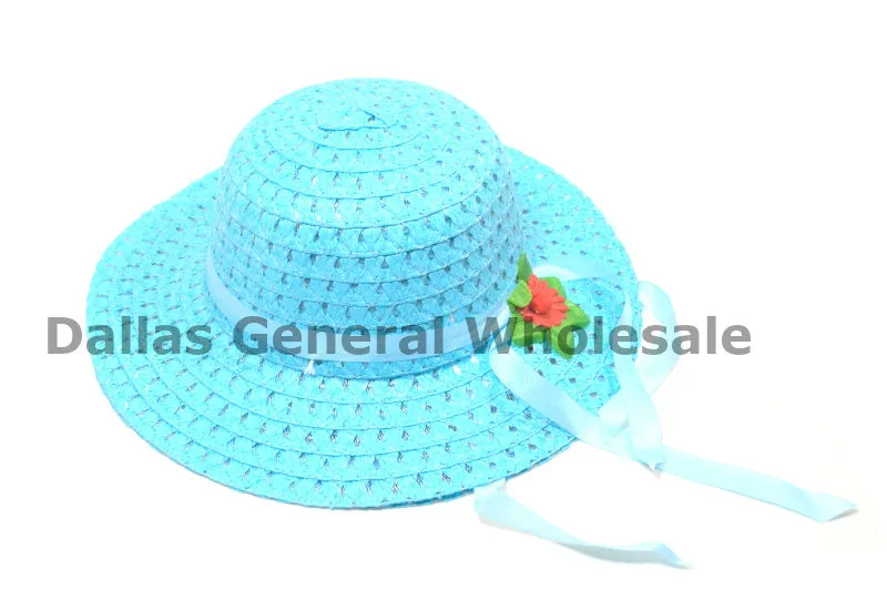 Little Girls Cute Straw Hats Wholesale