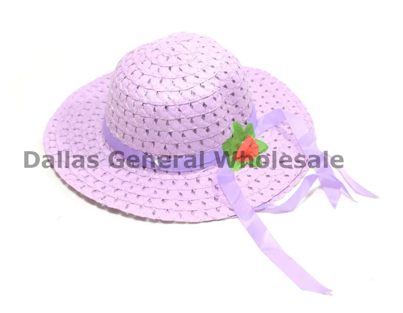 Little Girls Cute Straw Hats Wholesale