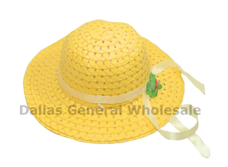 Little Girls Cute Straw Hats Wholesale