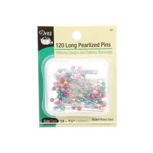 Long Pearlized Pins 1 1/2 120ct 64 Dritz