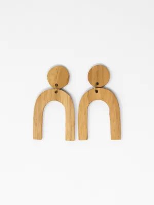 Mango Wood Modern Shapes Earrings