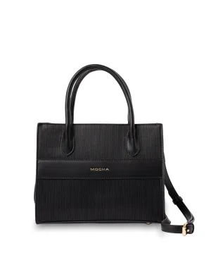 Mocha Penelope Small Tote - Black