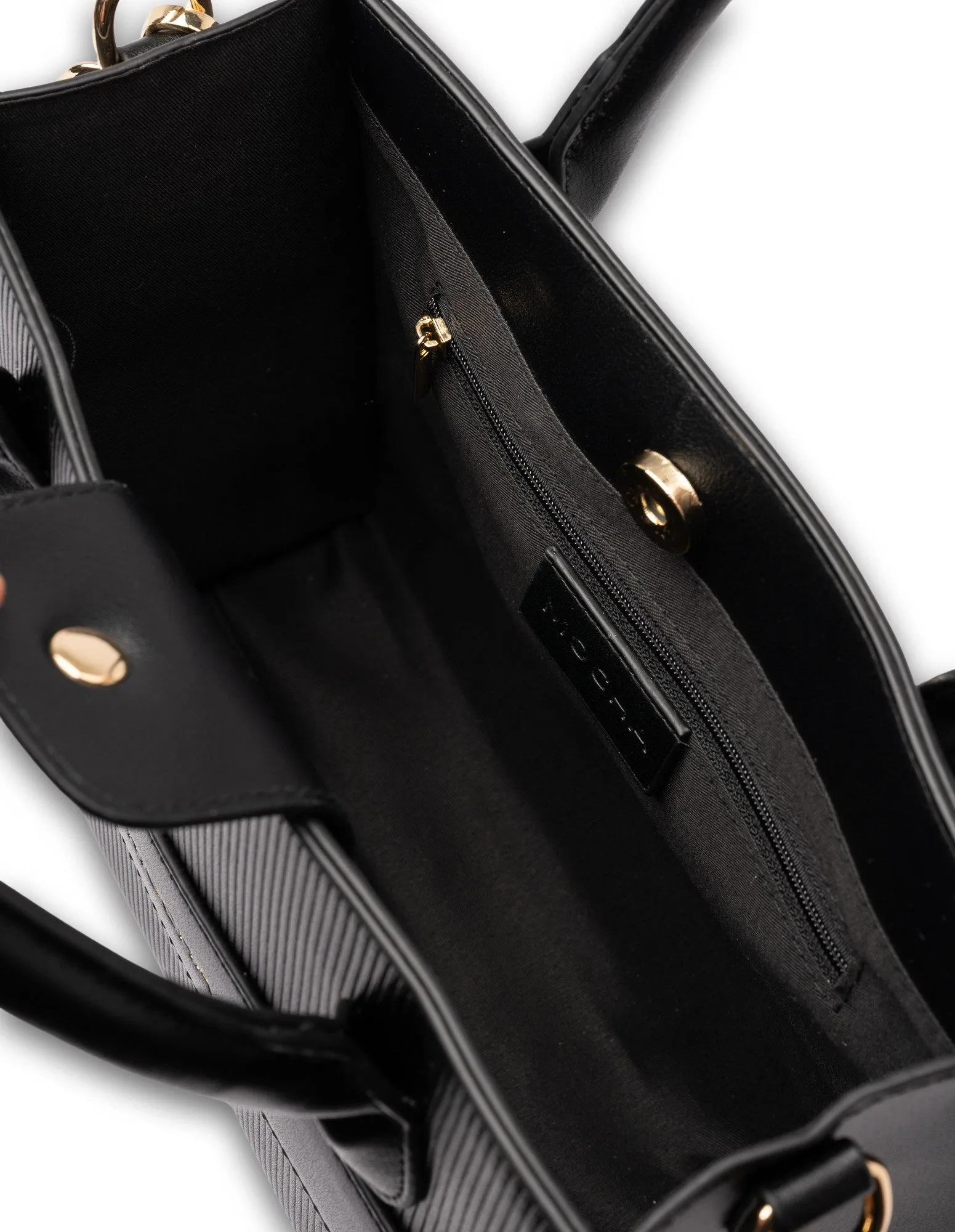 Mocha Penelope Small Tote - Black