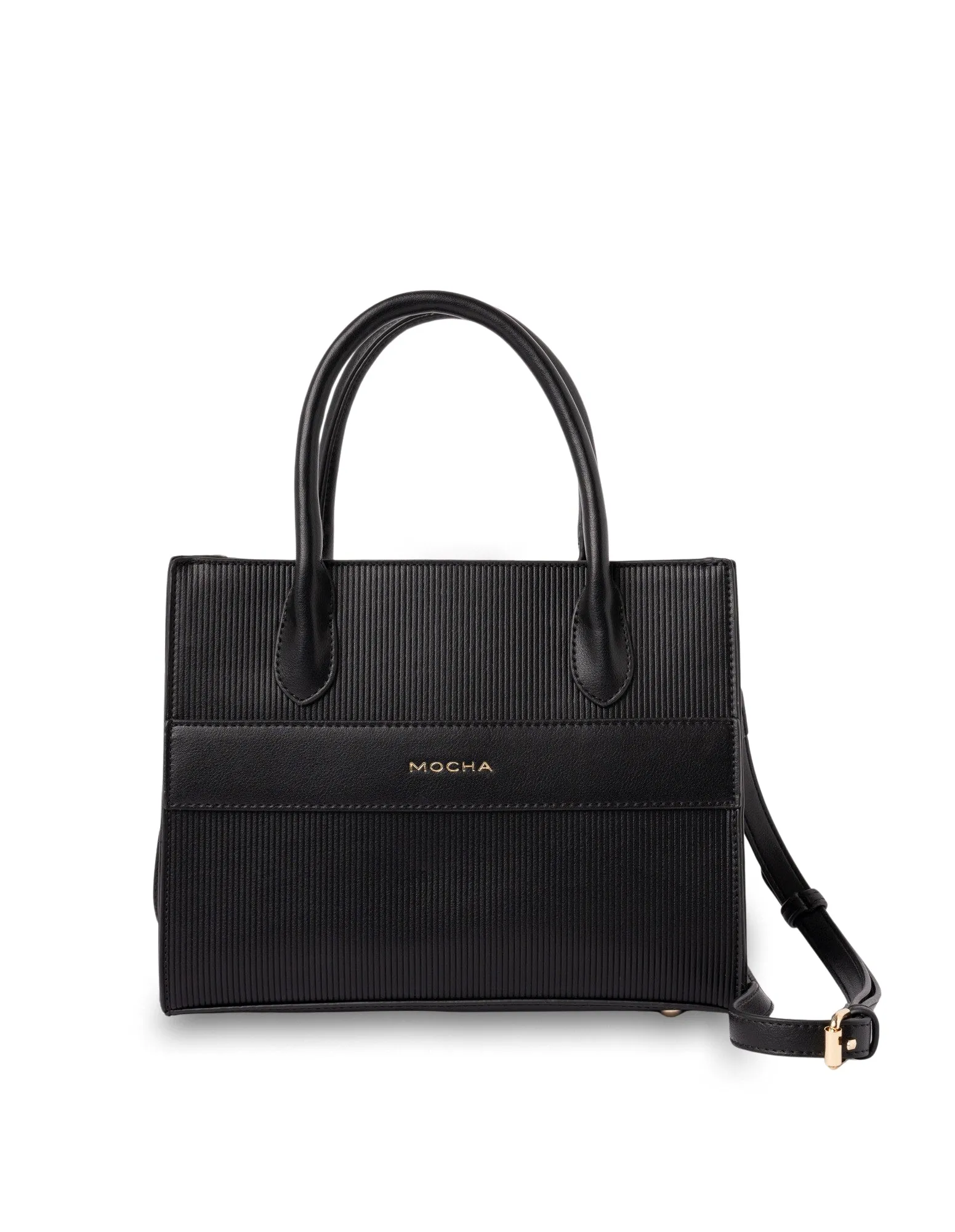 Mocha Penelope Small Tote - Black
