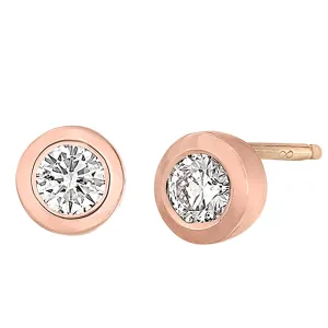 Modern Diamond Bezel Studs