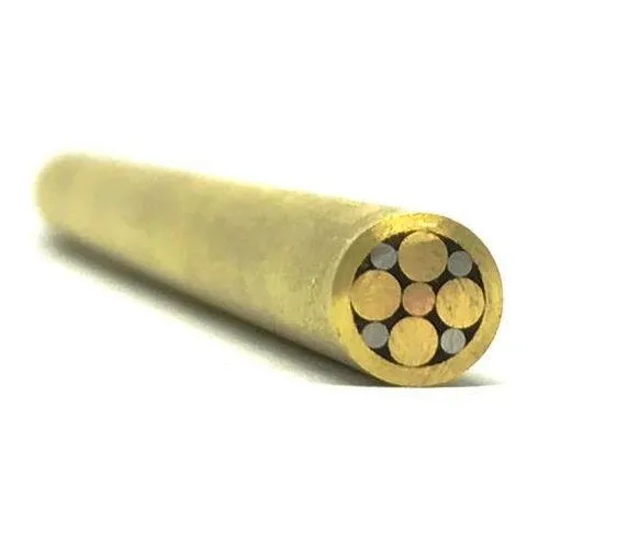 Mosaic Pin for Knife Handle- 1/4" x 6" Brass Stainless Copper- 1 pin- MP4