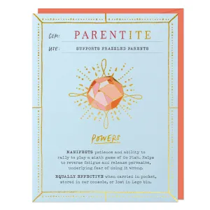 Parentite Fantasy Stone Card (No Pin)