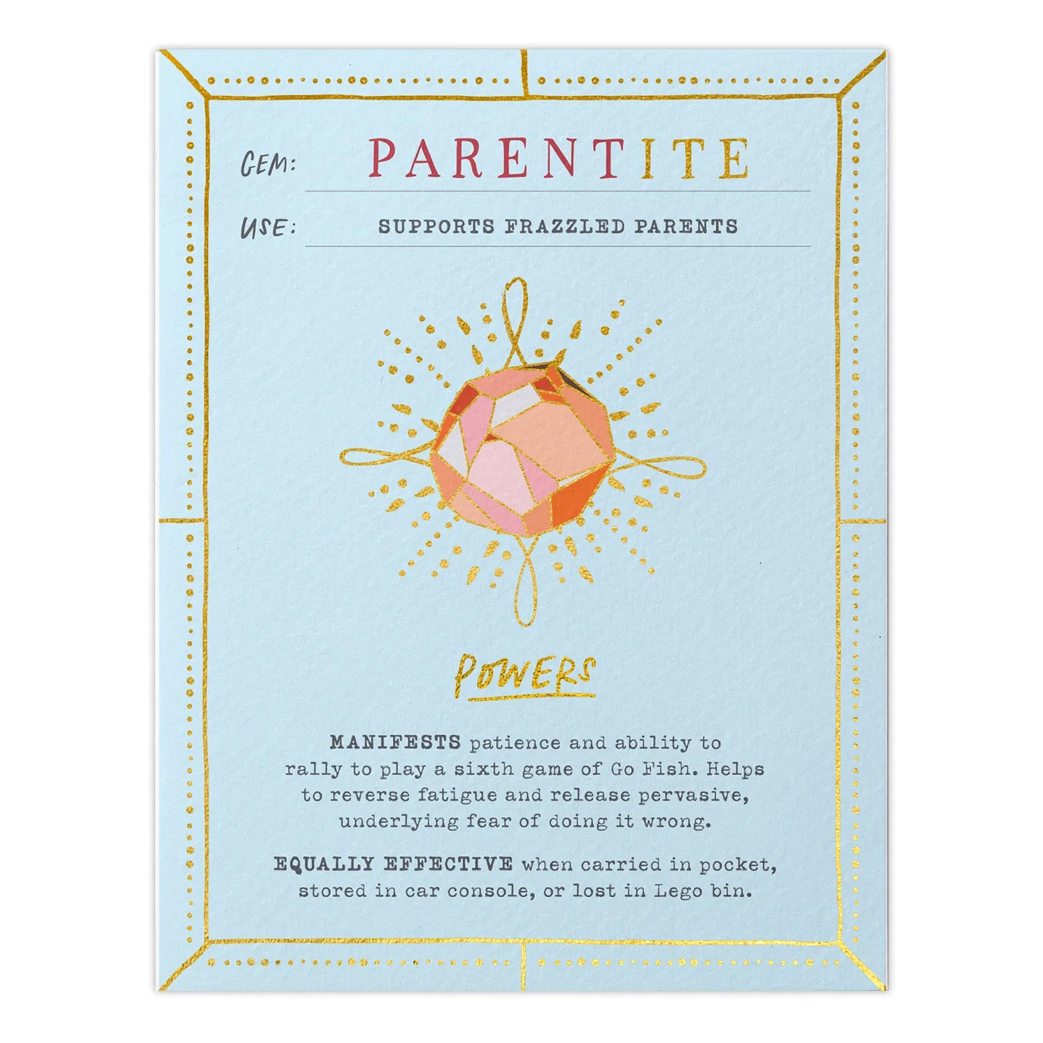 Parentite Fantasy Stone Card (No Pin)