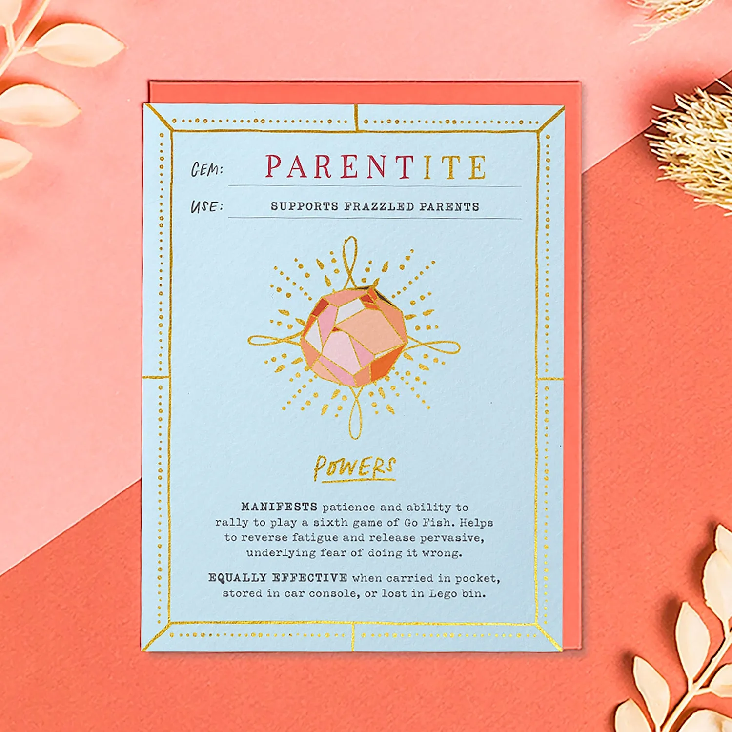 Parentite Fantasy Stone Card (No Pin)