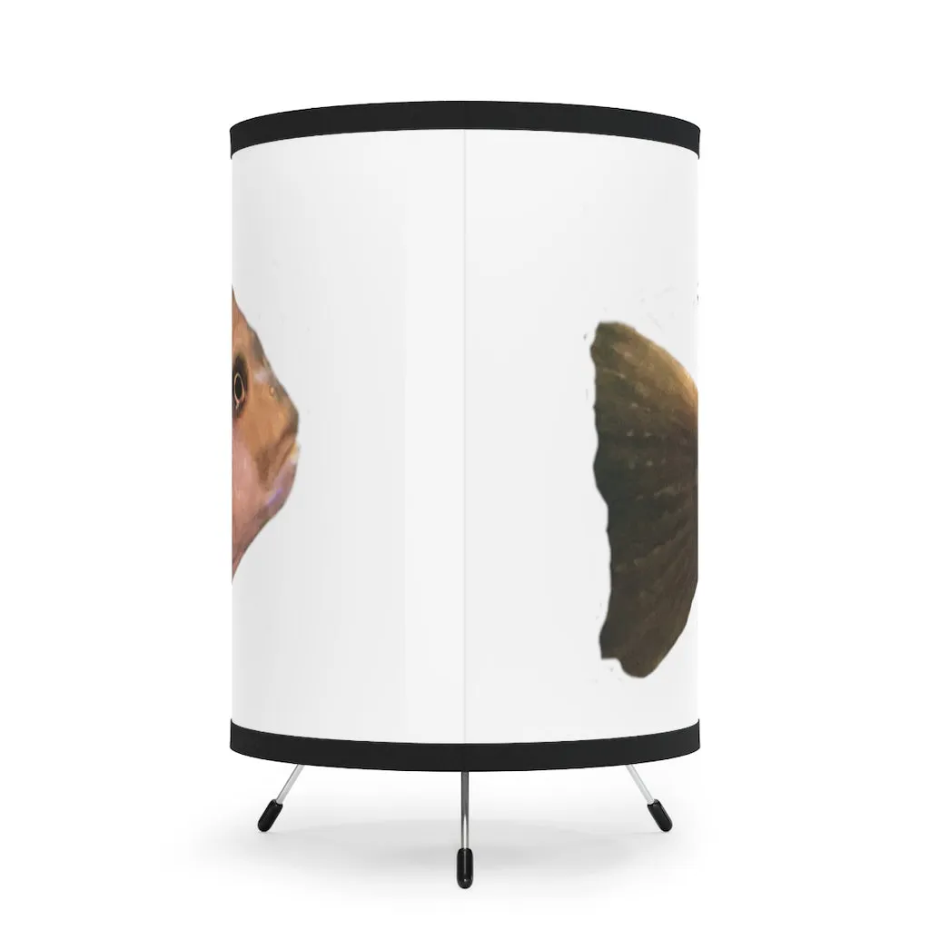 Peach Fish Tripod Lamp with High-Res Printed Shade, US/CA plug