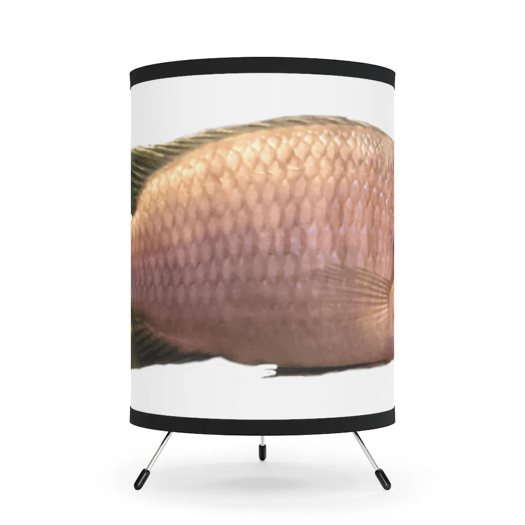 Peach Fish Tripod Lamp with High-Res Printed Shade, US/CA plug