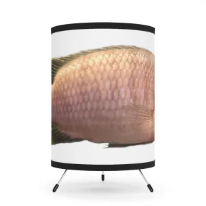 Peach Fish Tripod Lamp with High-Res Printed Shade, US/CA plug