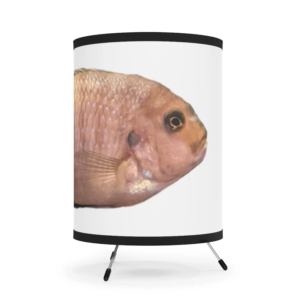 Peach Fish Tripod Lamp with High-Res Printed Shade, US/CA plug