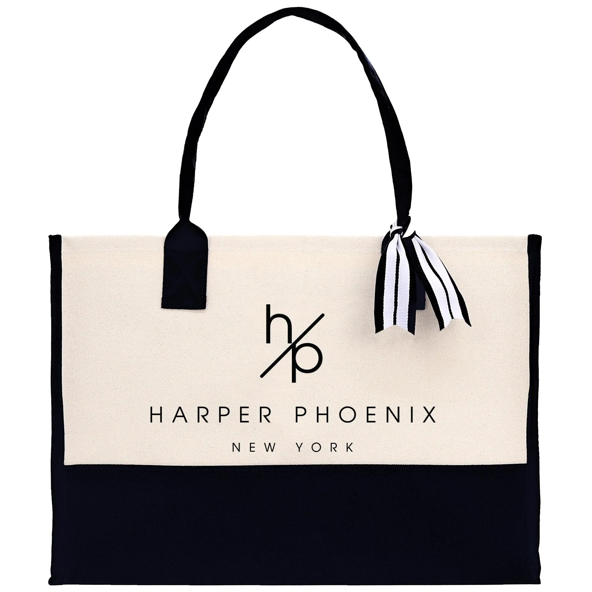 Personalization Initials Company Name Slogan Custom 100% Cotton Canvas Chic Tote Bag for Bridesmaid Anniversary Wedding Day (SDTB1005)