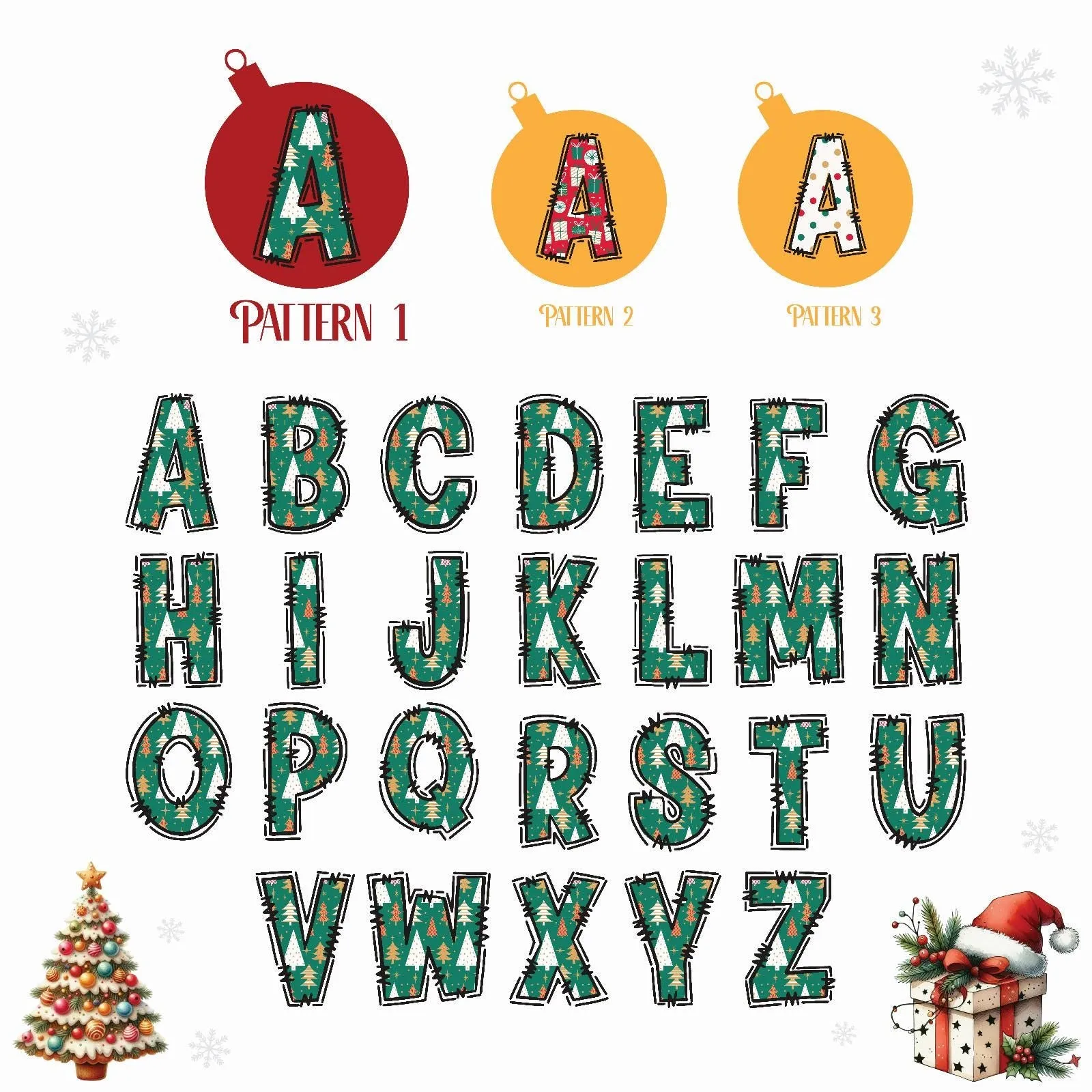Personalized Christmas Mrs. Name Cotton Canvas Tote Bag Custom Xmas Name Holiday Gift Bag Custom Christmas Alphabet Tote Bag (CT1007)