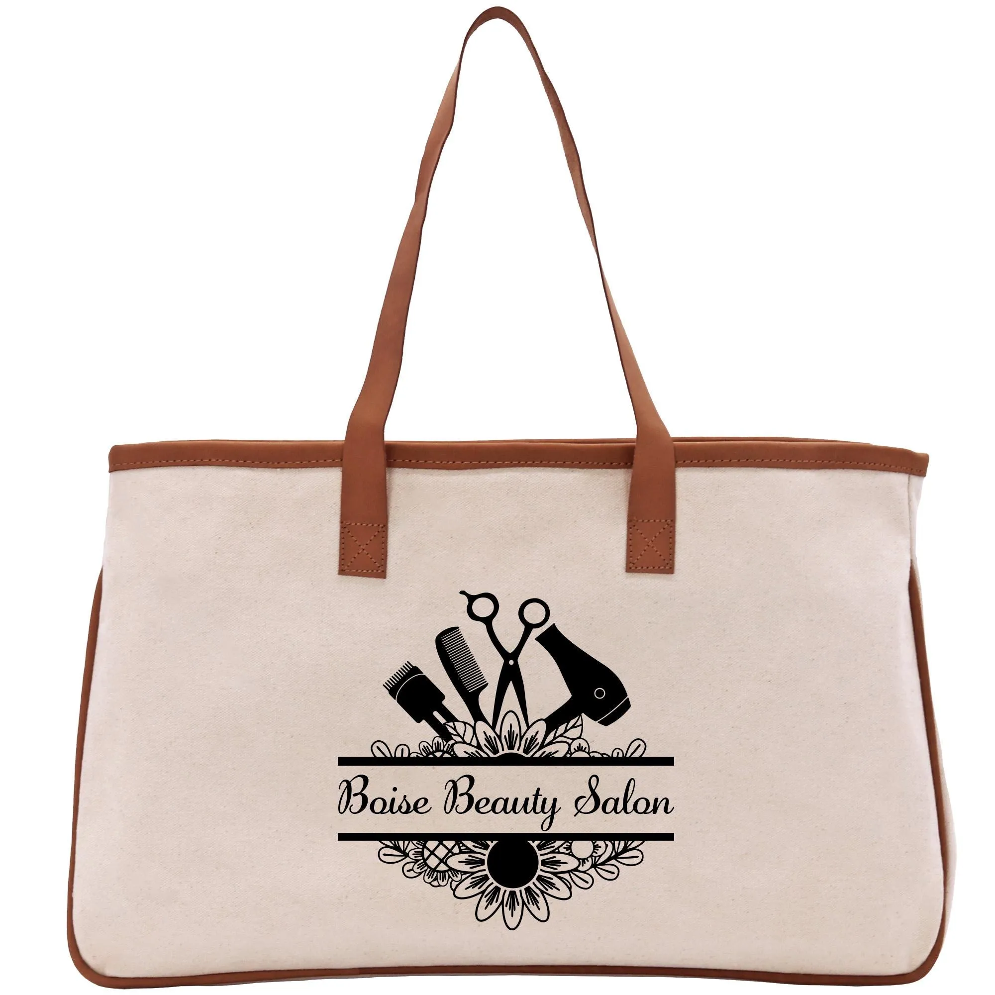 Personalized Hair Stylist Custom Cotton Canvas Tote Bag Hairdresser Gift Bag Beauty Salon Bag Stylist Supply Bag Barber Gift (HRST1010)