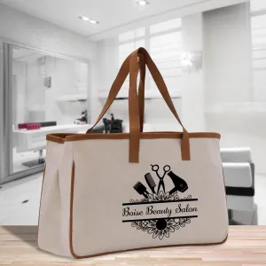 Personalized Hair Stylist Custom Cotton Canvas Tote Bag Hairdresser Gift Bag Beauty Salon Bag Stylist Supply Bag Barber Gift (HRST1010)