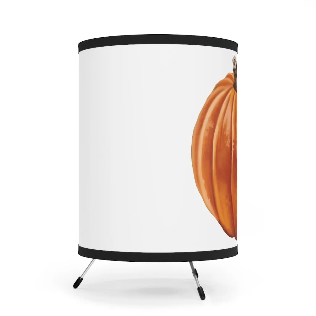 Pumpkin Tripod Lamp with High-Res Printed Shade, US\CA plug