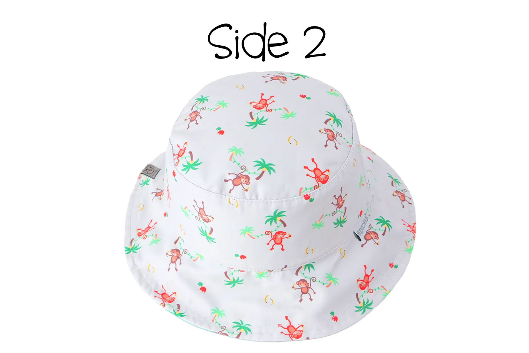 Reversible Baby & Kids Patterned Sun Hat - Safari | Monkey