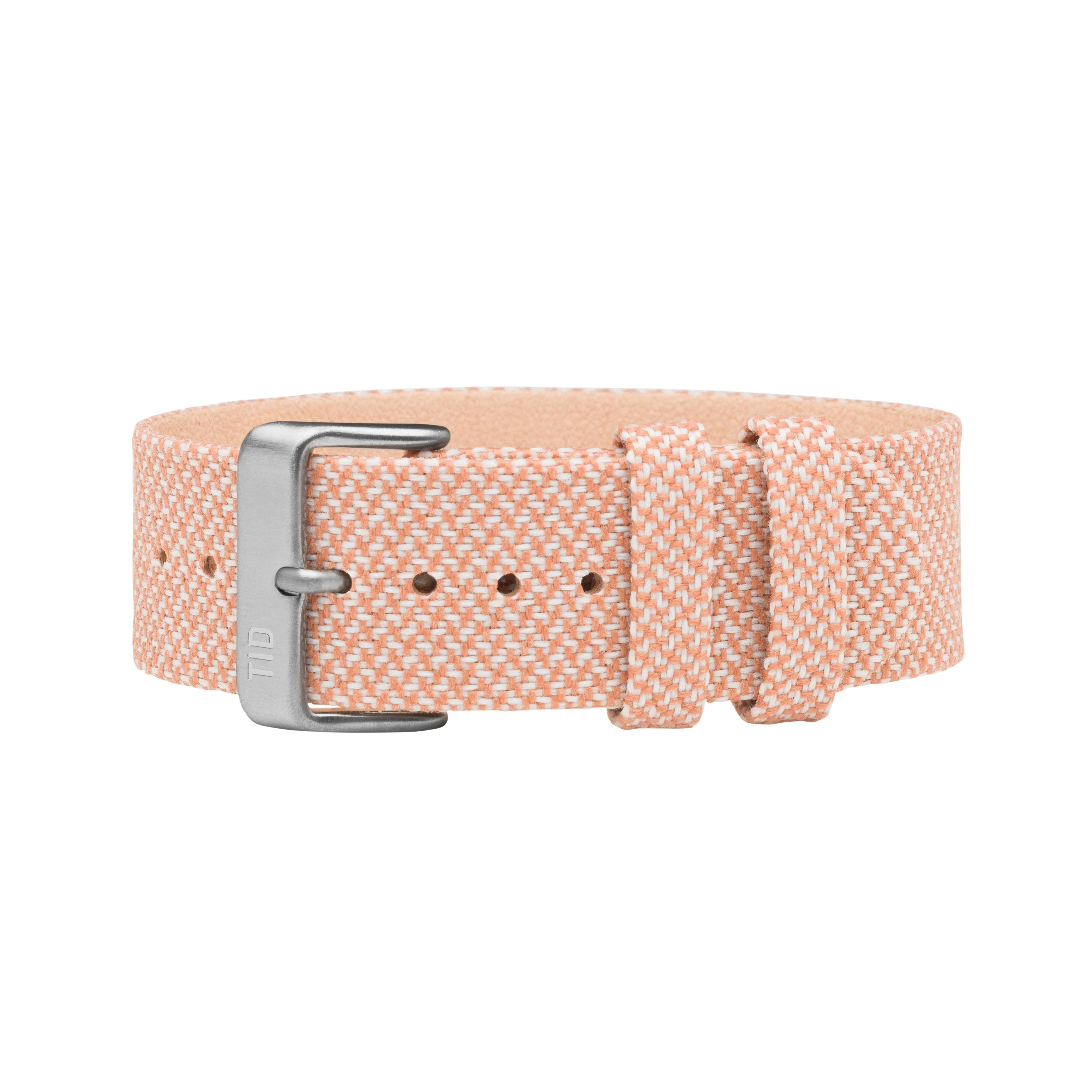 Salmon Twain Strap with Black / Steel Buckle