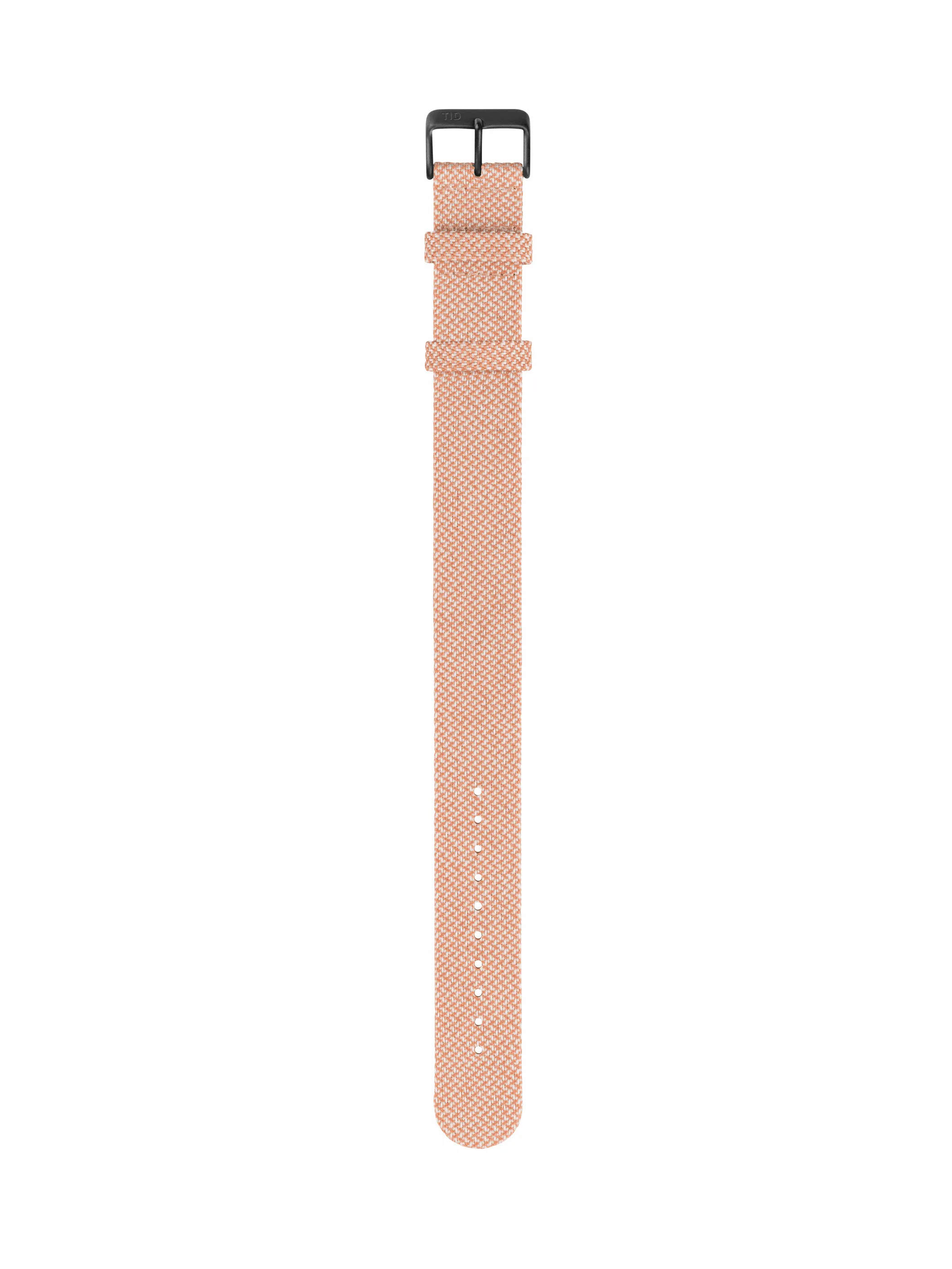 Salmon Twain Strap with Black / Steel Buckle