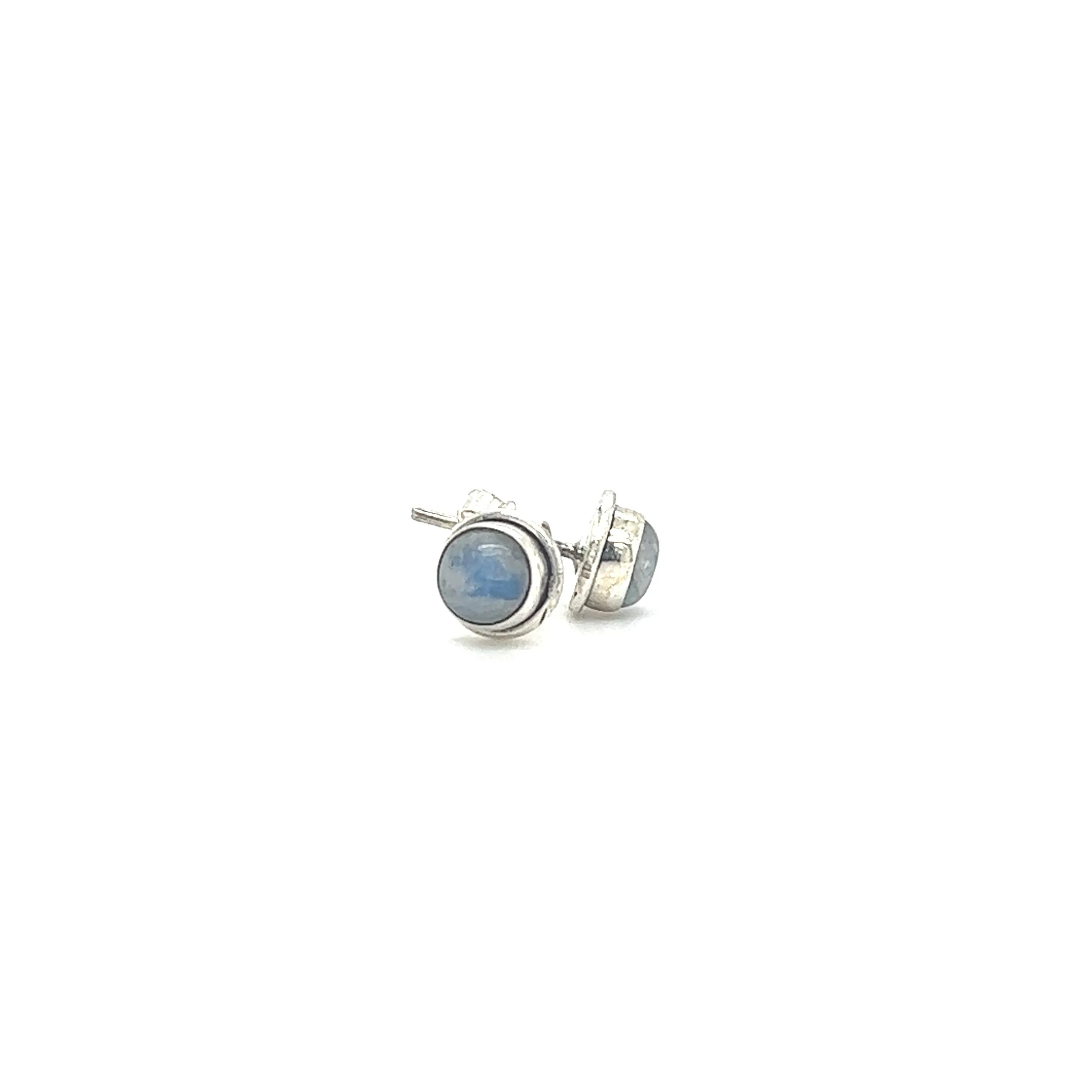 Simple Round Gemstone Studs