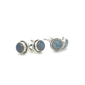 Simple Round Gemstone Studs