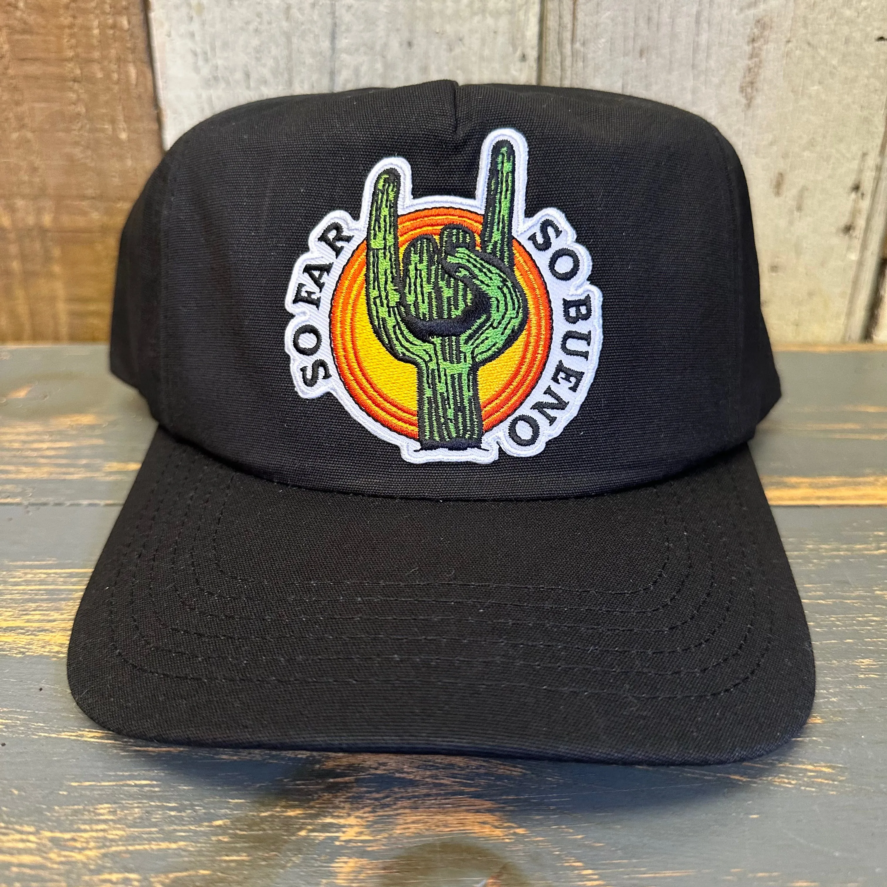 SO FAR :: SO BUENO - 5 Panel Hat - Black