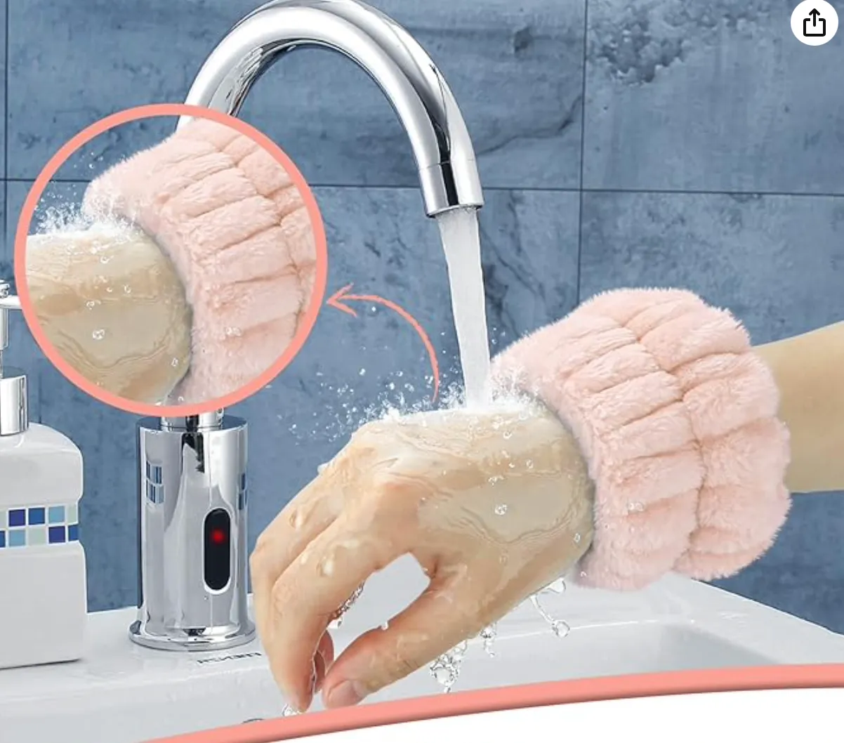 Spa Headband and Wristband Set