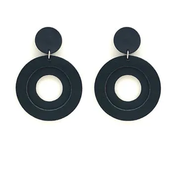 Sunrise Earrings - Black on Black