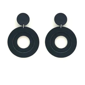 Sunrise Earrings - Black on Black