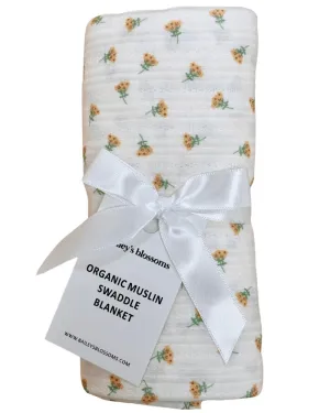 Swaddle Blanket - Yellow Floral