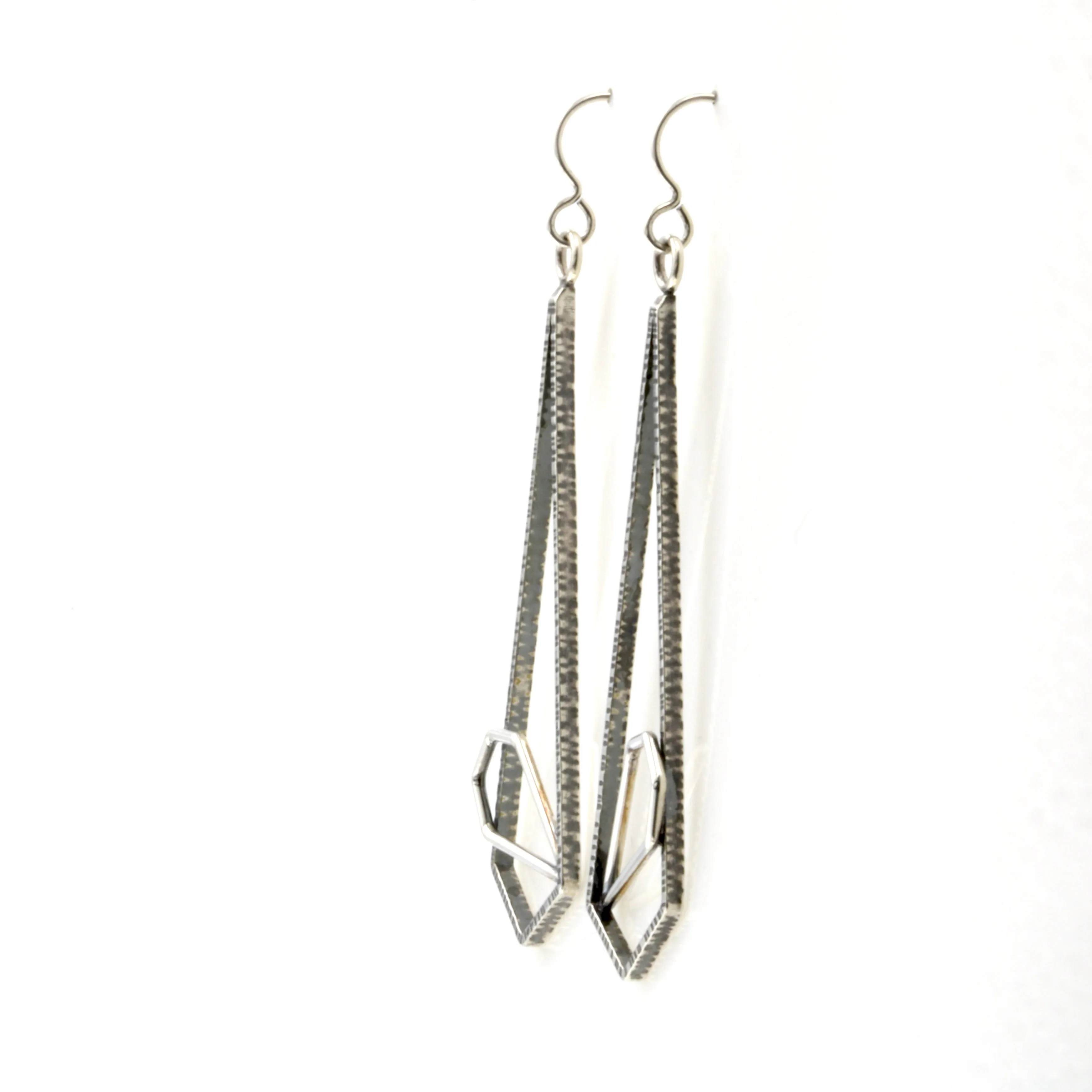 Textured Polygon Earring