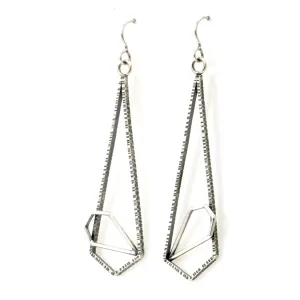Textured Polygon Earring