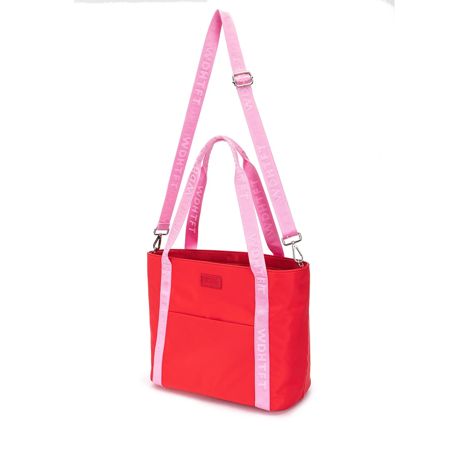 The Gem Nylon Tote Bag in Dopamine