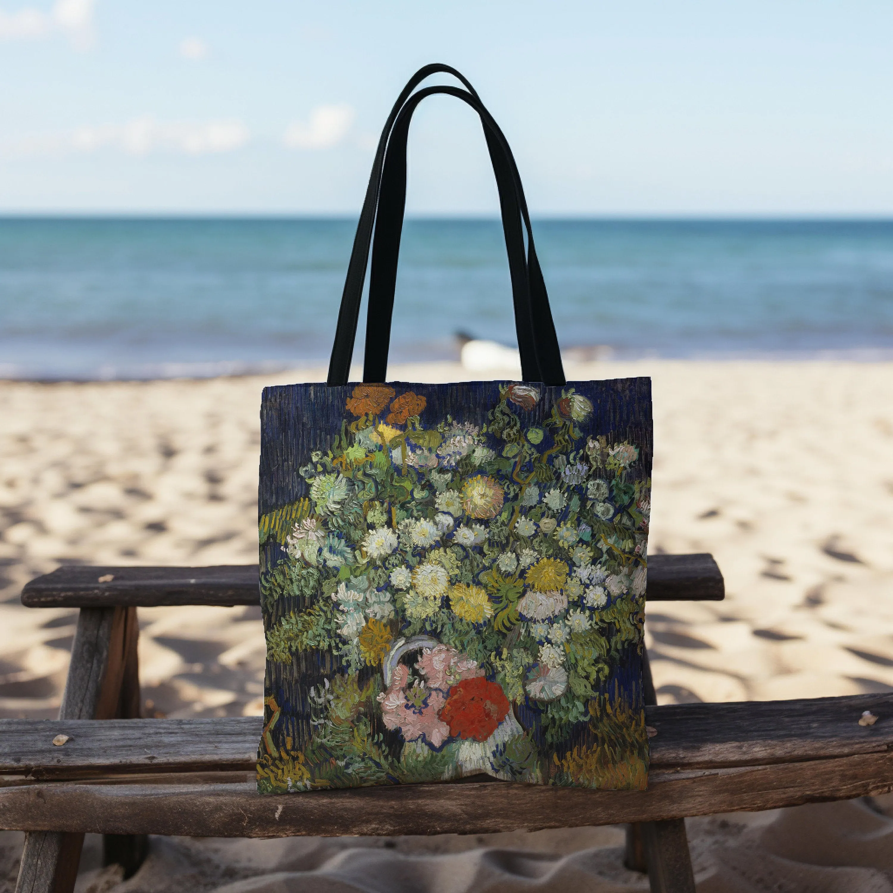 Van Gogh Print Vase of Flowers Canvas Tote Bag