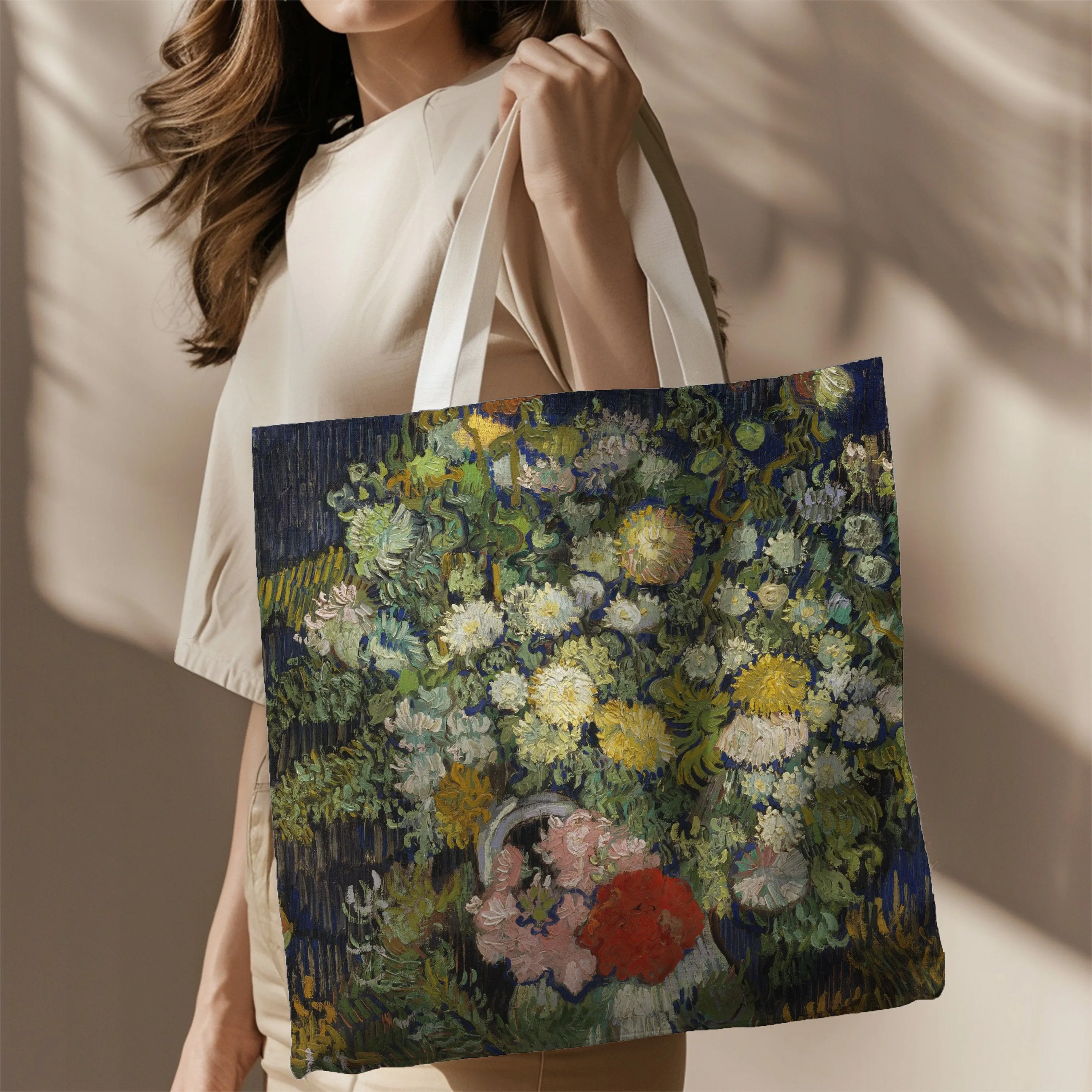 Van Gogh Print Vase of Flowers Canvas Tote Bag