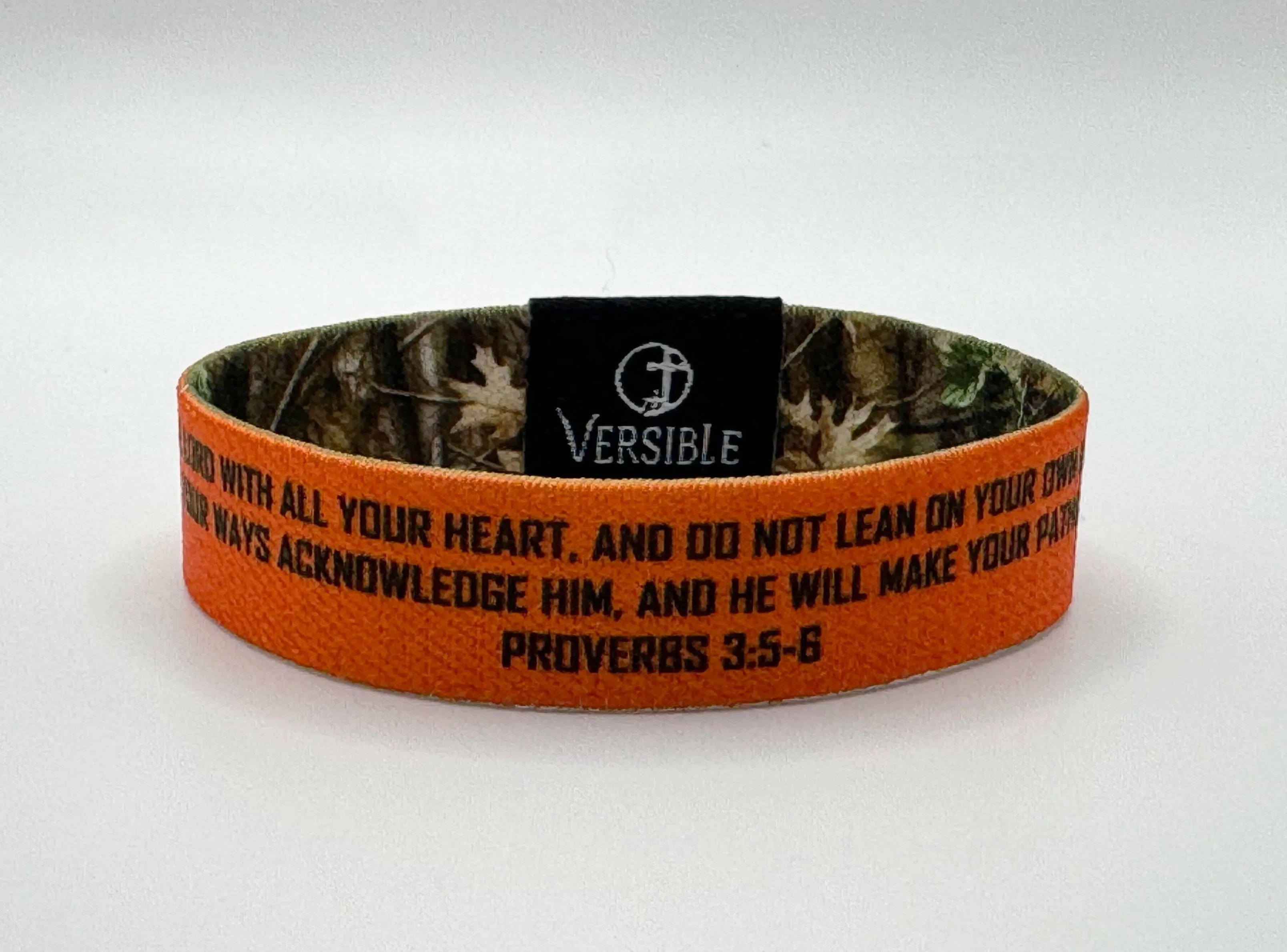 Versible Wristbands - Forest Camo / Proverbs 3:5-6